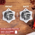thumbnail image 3 of 3drose, Country Boy Grayscale, 3 inch Snowflake Porcelain Ornament, 3 of 7