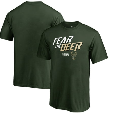 Nba Milwaukee Bucks Stripe - Milwaukee Bucks Fanatics Branded Youth 2018 NBA Playoffs Slogan T-Shirt -Green