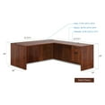 thumbnail image 3 of GOF 1 Person Workstation Cubicle (6’D x 6’W x 4’H, Dark Cherry) Office Partition with Desk & Pedestal Set, 3 of 10