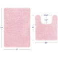 thumbnail image 6 of Bathroom Rugs and Mats Sets, Chenille Microfiber, Quick Dry, Ultra Soft Luxury, Shaggy Absorbent Non-Slip Washable Bath Rugs, Bath Mats for Bathroom, Shower Mat & Tub (Pink, 21"x32", 2 pcs), 6 of 6