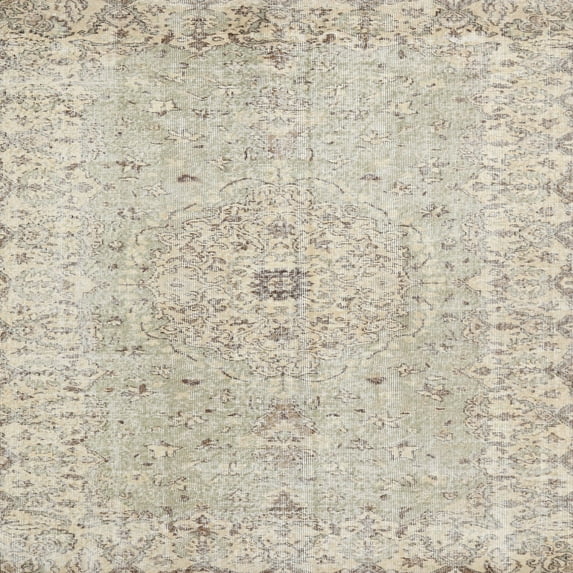 Ahgly Company Indoor Square Traditional Camel Brown Persian Area Rugs, 3' Square