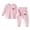 Pink, variant on felwors Boys and Girls Thermal Pajama Sets, Soft Cotton Winter Long Sleeve 2 PC Boys' Sleepwear (White,9-12 Months)
