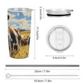 thumbnail image 2 of Farm Cows Tumbler Print 20oz Stainless Steel Coffee Cup with Lid & Straw Double Wall Insulated Tumbler, 2 of 8