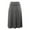 Z2-Grey, variant on vigerkar Women's Simple Foldover Stretch A-Line Flared Knee Length Skirt Comfy Stylish AG, L