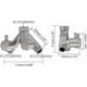 thumbnail image 2 of Brass Diverter Valve Shower Shut-off Valve 2-way Y Splitter 1/2 Inch For Shower Hose And Shower Head Chrome, 2 of 4