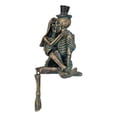 thumbnail image 3 of Love Never Dies Skeleton Couple Bride and Groom Kissing Shelf Sitter Figurine, 3 of 8