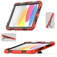 thumbnail image 6 of Nalacover Armor Heavy Duty Case for iPad 10th Generation 10.9" 2022, Military Grade Full-Body Rugged Shockproof Cover with Kickstand Shoulder Strap Lanyard Triple Layers Protection Case,Red, 6 of 8
