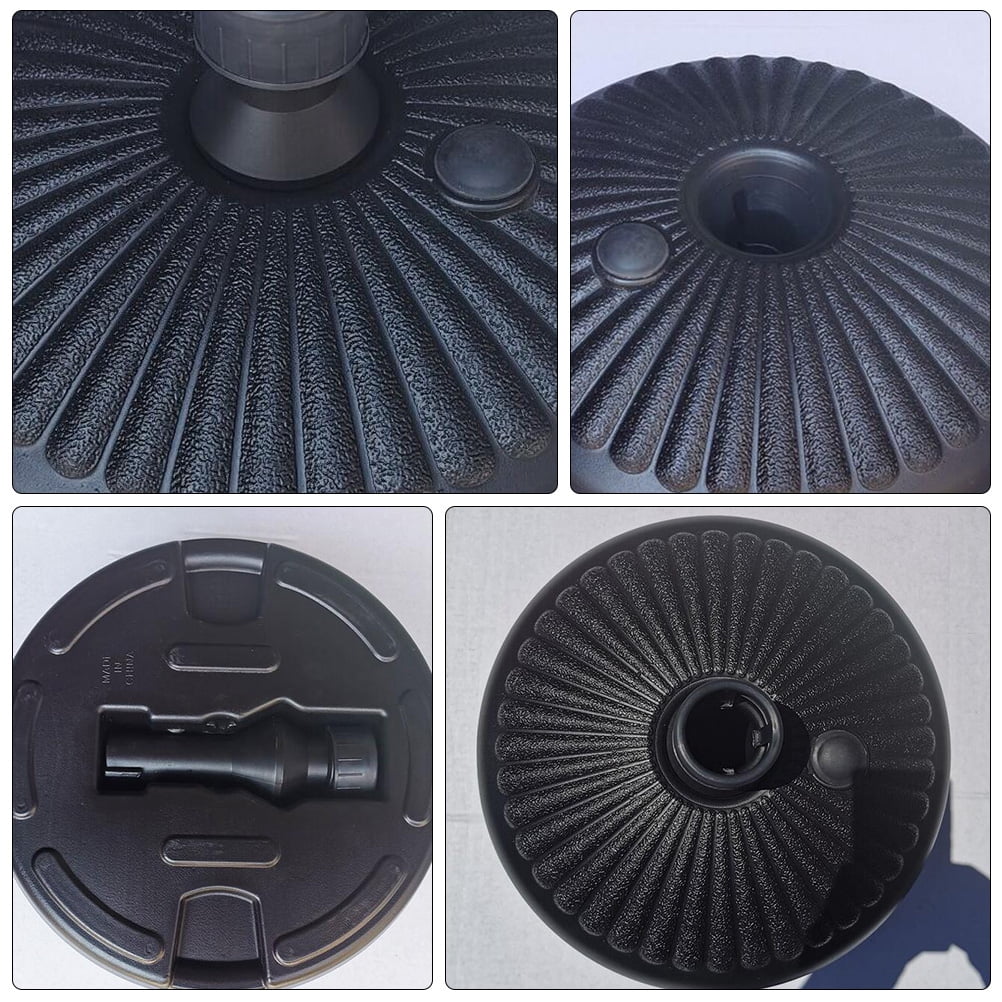 MLINS Black Plastic Umbrella Stand for Home and Commercial Use Durable Water Fillable Base Round