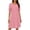 Dress for Women - Pink, variant on Xdegoge Short Sleeve Dresses for Women Crew Neck Casual A Line Dress Cut-Out Solid Color Trendy Summer Clothing Soft Lace Patchwork Loose Outfits