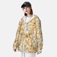 thumbnail image 3 of Fotbe Retro 70s 60s Flower Chaqueta con Protección Solar UPF 50+ para Hombre y Mujer, Camisa con Capucha y Bolsillos-X-Large, 3 of 7