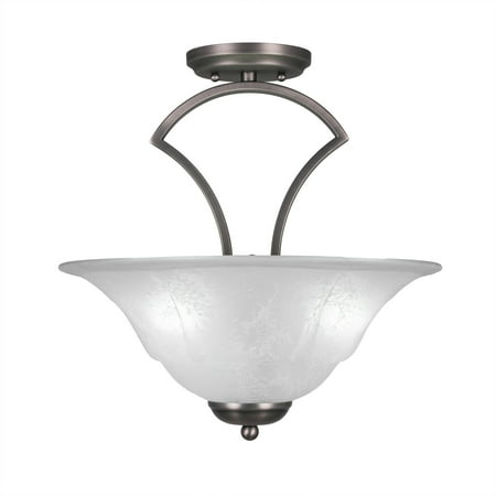 Toltec Lighting Transitional Zilo Graphite Finished 3 Bulb Semi Flush Mount Light Fixture With Gl Shade Toltec Lighting Transitional Zilo Graphite Finished 3 Bulb Semi Flush Mount Light Fixture With Gl Shade