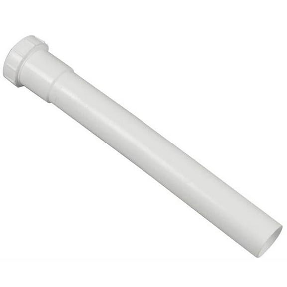 Danco  Slip-Joint Extention Tube - White Plastic - 12 in.