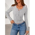 thumbnail image 3 of Camisa PRETTYGARDEN 2025 Ajustada de Canalé Henley - XXL, 3 of 8