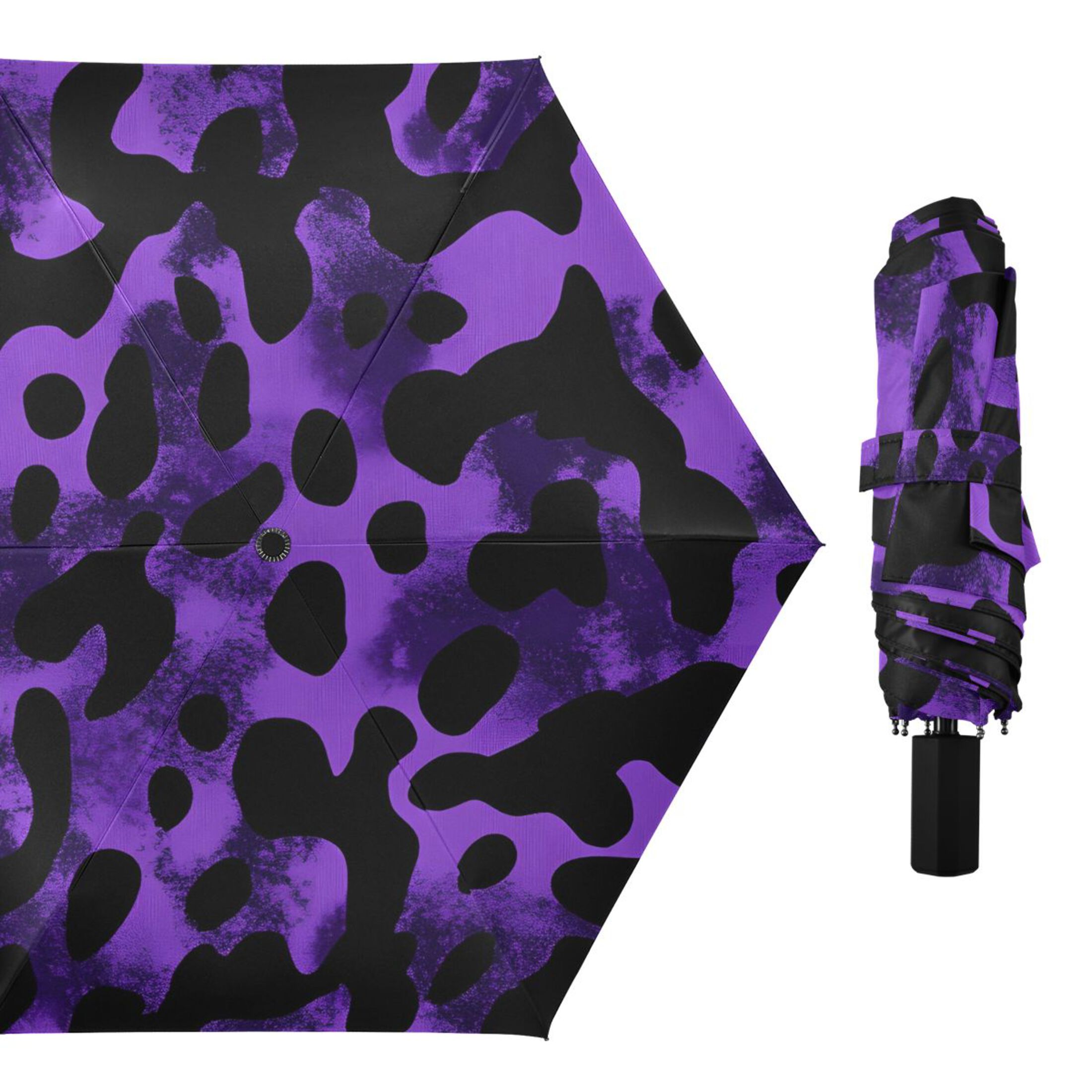 ALAZA Leopard-a2 Pattern UPF 50+ Compact Folding Umbrella for Rain Travel Umbrella Packable