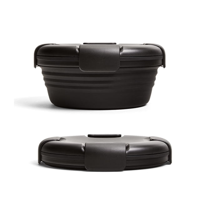1 cuenco plegable para almuerzo de 18 x 18 x 8 cm para viajes, cuenco reutilizable para ensaladas, apto para microondas y lavavajillas, cuenco para picnic al aire libre