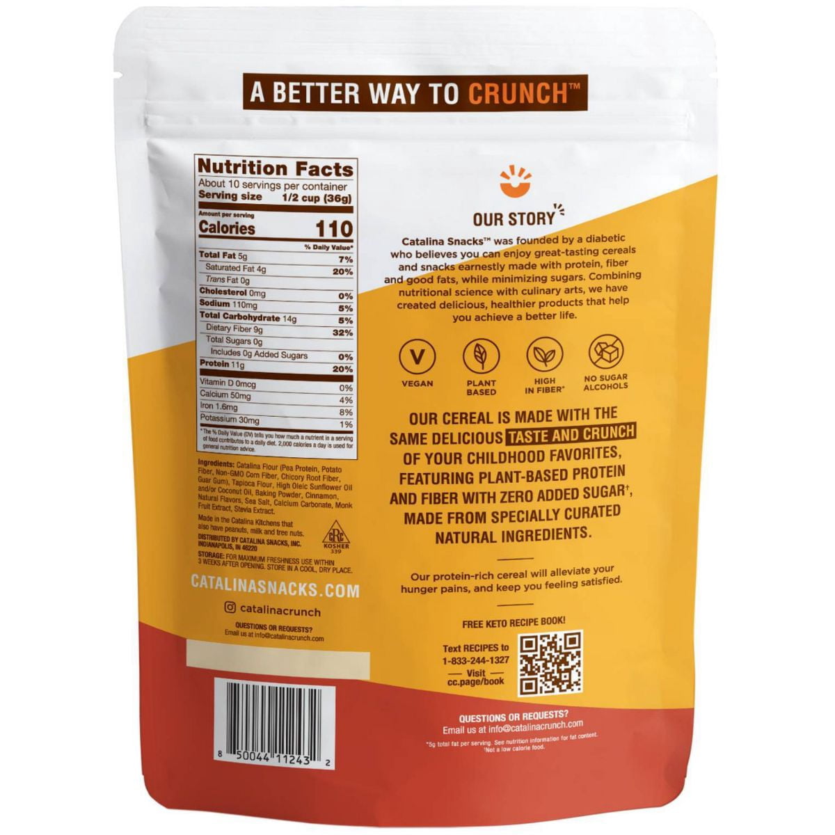 2X - Catalina Crunch Family Size Cinnamon Toast Keto Cereal - 13oz