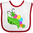 thumbnail image 3 of Inktastic Cute Caterpillar on Leaf Boys or Girls Baby Bib, 3 of 4