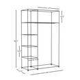 thumbnail image 2 of Lavish Home Freestanding Portable Closet with 5-Shelves and Dust Cover, 2 of 7