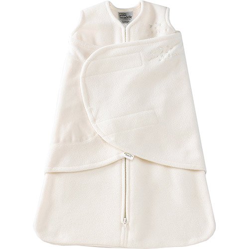 HALO SleepSack Swaddle Wearable Blanket Fleece, Cream, Small