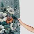 thumbnail image 3 of Orinice Ambesonne Teal Shower Curtain, Fantasy Jungle Vibe Jumble Design Flowery Bouquet with Leaves Print Bohemian, Cloth Fabric Bathroom Decor Set with Hooks, Cadet Blue Pale Grey 60x72, 3 of 7