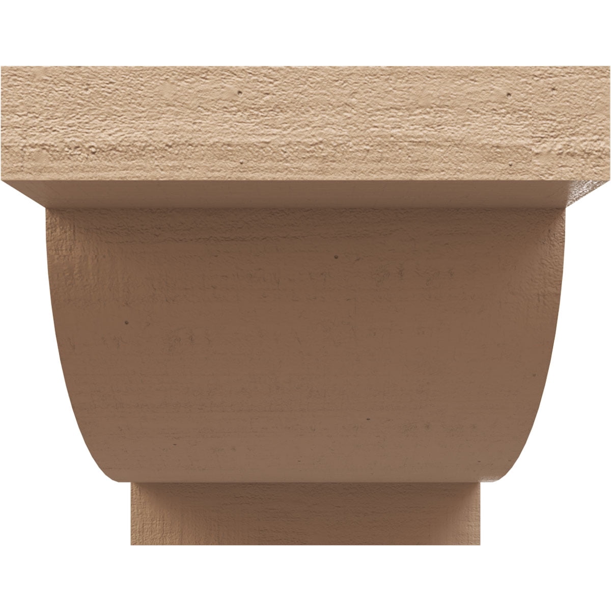 5"W x 10"D x 5"H Wide Alpine Rough Cedar Woodgrain TimberThane Corbel, Primed Tan