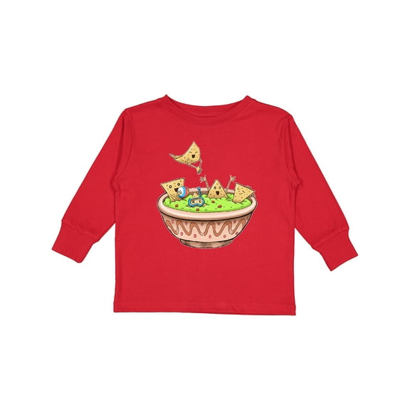 Inktastic Nachos Partying in Guacamole Boys or Girls Long Sleeve Toddler T-Shirt