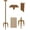 brown, variant on 90Inch Heavy Duty Bird House Pole Mount Kit with Frosted, Bird Feeder Pole Kit with 5 Prongs Base and 2 Plates, for Outdoor, Yard, Garden, Brown(Birdhouse Not Include)