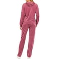 thumbnail image 2 of LELINTA Women's Hoodie Sweatshirt Pants Sets Running Sport Casual Solid Velvet Tracksuit, 2 of 5