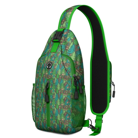 Floral Exotic Boho Crossbody Shoulder Bag for Women Men – Ergonomic fit, Lightweight, Breathable padded back – Boho chic Aesthetic Boho Design for Travel, Hiking, Outdoor