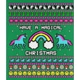 thumbnail image 4 of Old Glory Mens Retro 90s Rainbow Unicorn Magical Ugly Christmas Sweater Long Sleeve T Shirt, 4 of 6