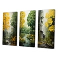 thumbnail image 3 of Designart "Orange Green Trees Canopy Collage II" Cottage Wall Art Set Of 3 - Green Trees Gallery Wall Set For Home Decor, 3 of 7