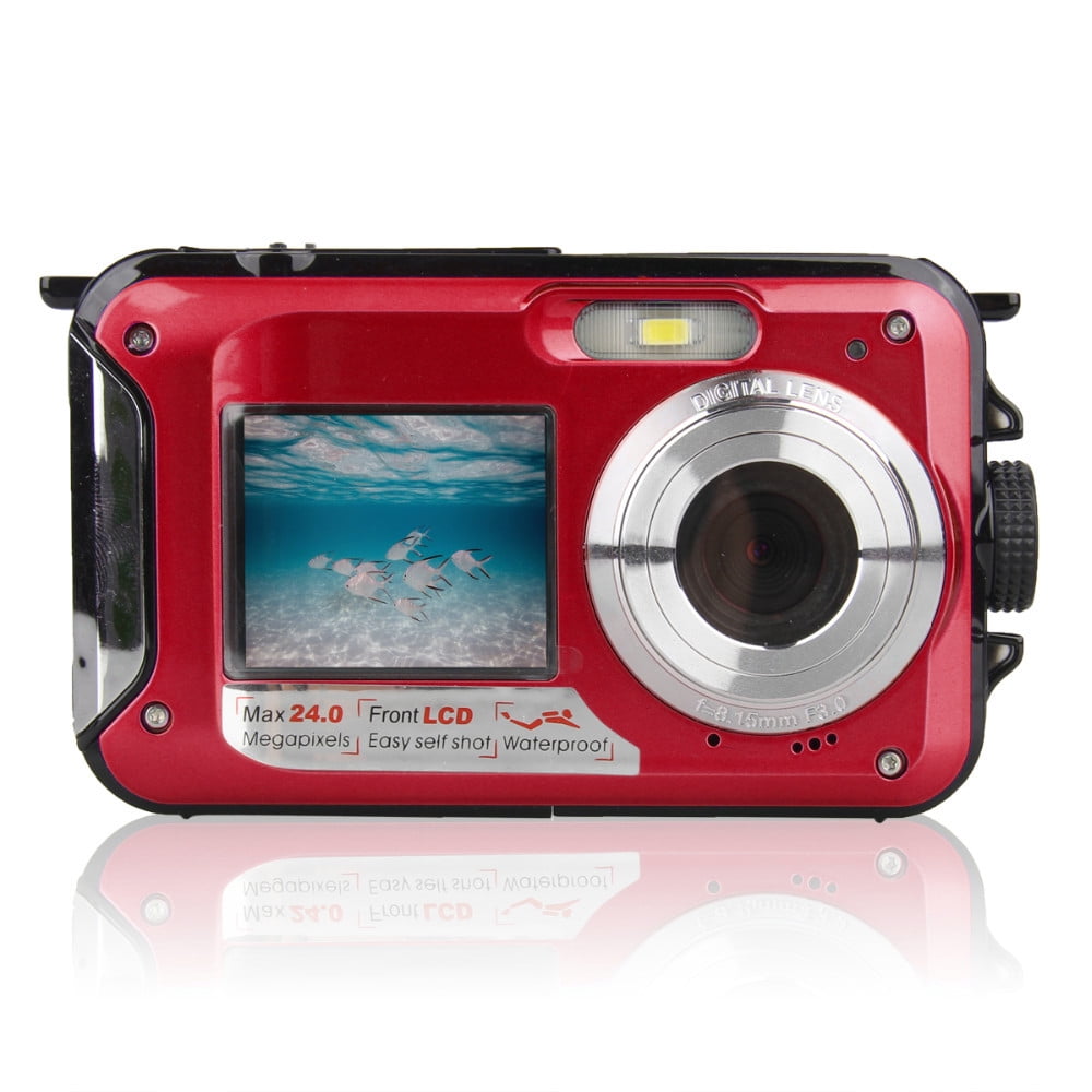 Waterproof Digital Camera Underwater Camera Video Recorder Selfie Dual