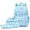 Blue, variant on Three Piece Printed Backpack Set Campus Primary Secondary School Students Schoolbag Meal Bag Combo Back to School Supplies