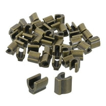 40Pack Zipper Slider Retainers - #10 Top Stoppers for Zippers Replacing, Bronze Tone