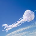 thumbnail image 5 of In the Breeze 5260 — 50-inch White Iridescent Jellyfish 3D Windsock — Simmering Windsock with Inflatable Head and Free-Flowing Tentacles, 5 of 8