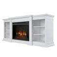 thumbnail image 3 of Bowery Hill 81" Modern Wood Entertainment Fireplace TV Stand in White/Black, 3 of 8