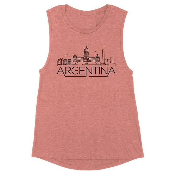 Skyline Argentina Women's Muscle Tank X-Large Desert Pink