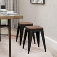 thumbnail image 6 of Apeaka 18 Inch Bar Stools Set of 4,Industrial Metal Dining Chair,Short Kitchen Bar Stools Stackable Stools for School,Classroom, 6 of 9