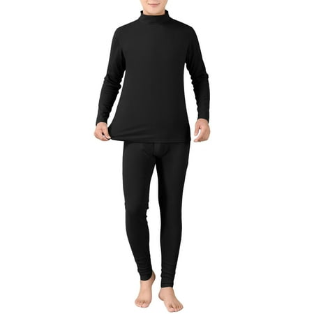Letdown Upgraded Thermal Underwear for Men Long Johns Set Elasticity Top and Bottoms Base Layer Set for Men Warm Base Layer for Winter Skiing Hunting (Black XXL)