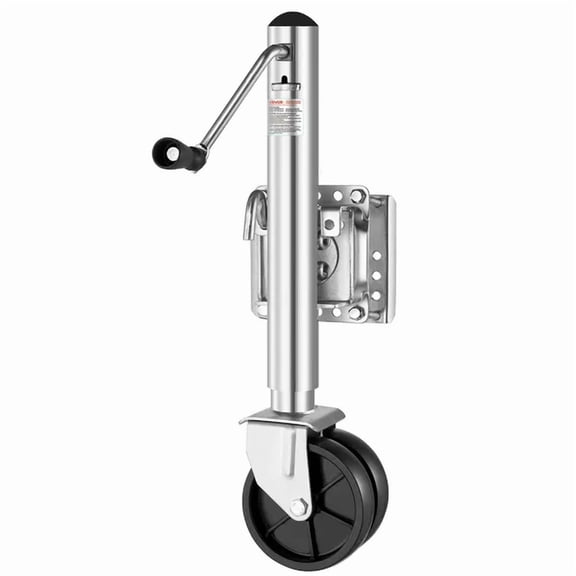 Heavy Duty 2000 lbs Capacity Trailer Jack with Swivel Wheel Ergonomic Handle 12 Inch Lift for RVs Boats Horse Utility Trailers