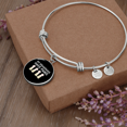 thumbnail image 3 of Grandkids Have Paws Cat Bracelet Stainless Steel or 18k Gold Circle Bangle, 3 of 7