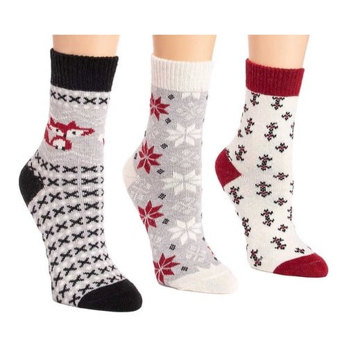 Women's 3 Pair Pack Holiday Boot Socks 