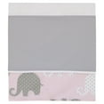 thumbnail image 6 of NoJo Dreamer Pink Gray Elephant 8-Piece Crib Bedding Set, Girl, 6 of 12