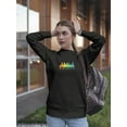 thumbnail image 2 of Atlanta Colorful Silhouette Sweatshirt Women -Image by Shutterstock, Female x-Large, 2 of 4