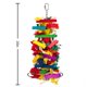 thumbnail image 5 of Juguetes extra grandes para loros y pájaros: bloques de madera multicolores, juguetes para rasgar para pájaros, sugeridos para cacatúas, guacamayos grises africanos y una variedad de loros amazónicos Rojo Verde, 5 of 5