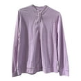 thumbnail image 5 of IWRICH Men's Ribbed Stand Collar Knit Jacket Full Zip Textured Cardigan for Casual Office Wear Purple XL, 5 of 6