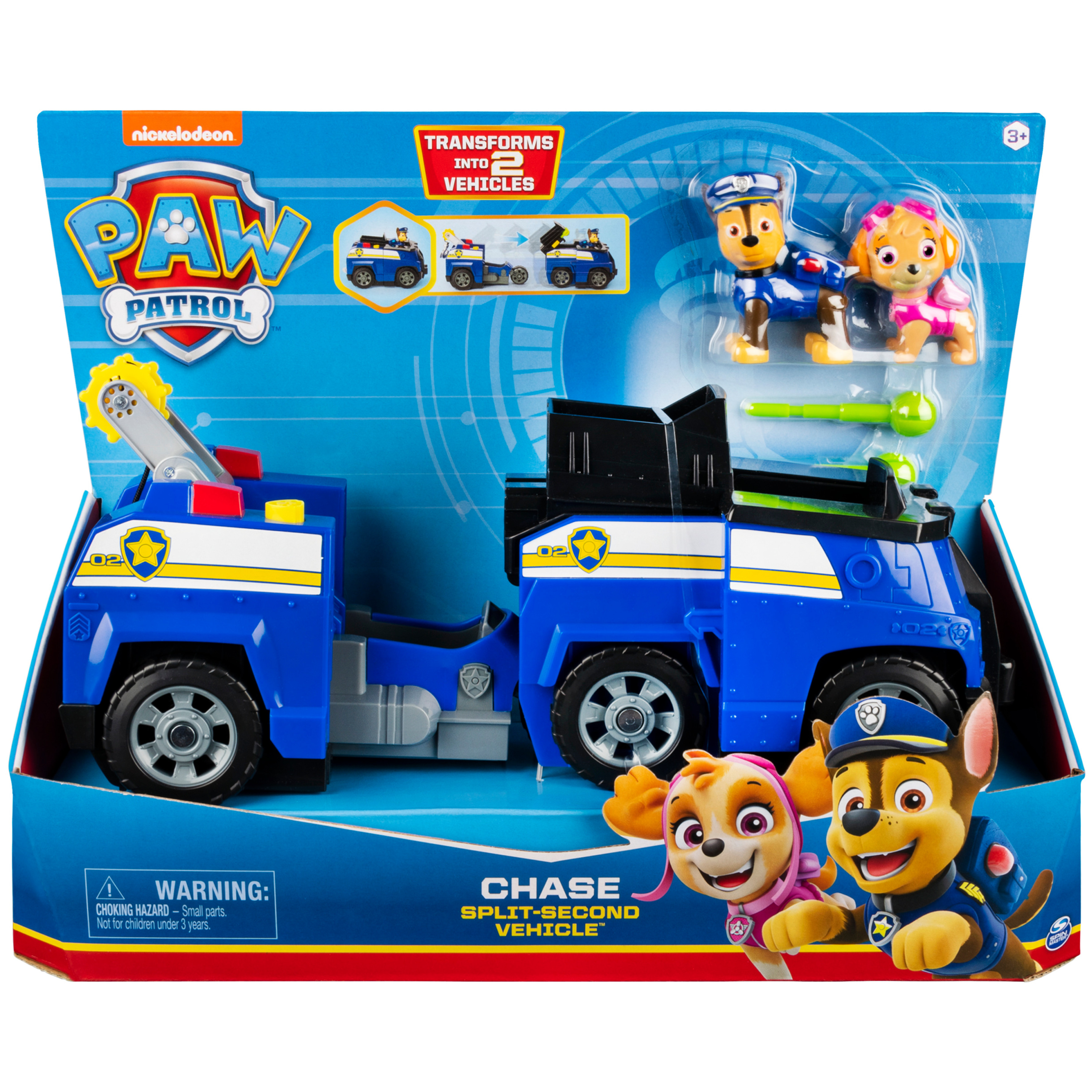 PAW Patrol, Chase Split-Second 2-in-1 Transforming Vehicle with Figure - image 2 of 8