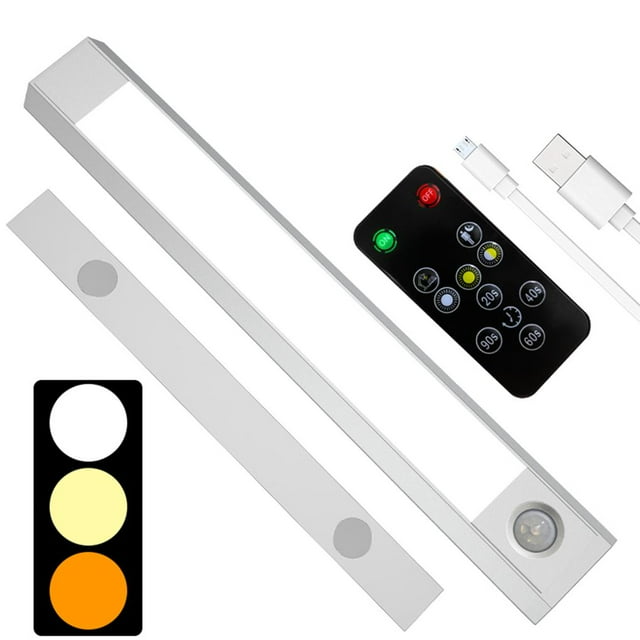 Shengyu Cabinet Light 60 LED Under Cabinet Lighting Bar Wireless Sensor Night Light for Closet Cabinet and Hallway