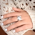 thumbnail image 1 of Hot6sl Ofertas Del Día Anillo de Plata 925 para Mujer, Anillo Fidget, Anillo Ancho con Forma de Cúpula, 1 of 6