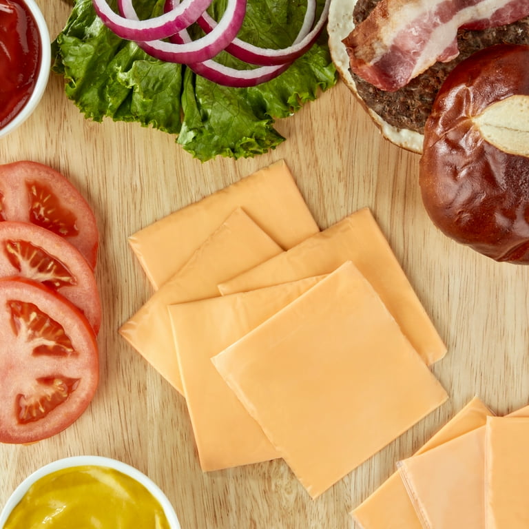 Great Value Singles American Pasteurized Prepared Cheese Product, 16 oz, 24 Count